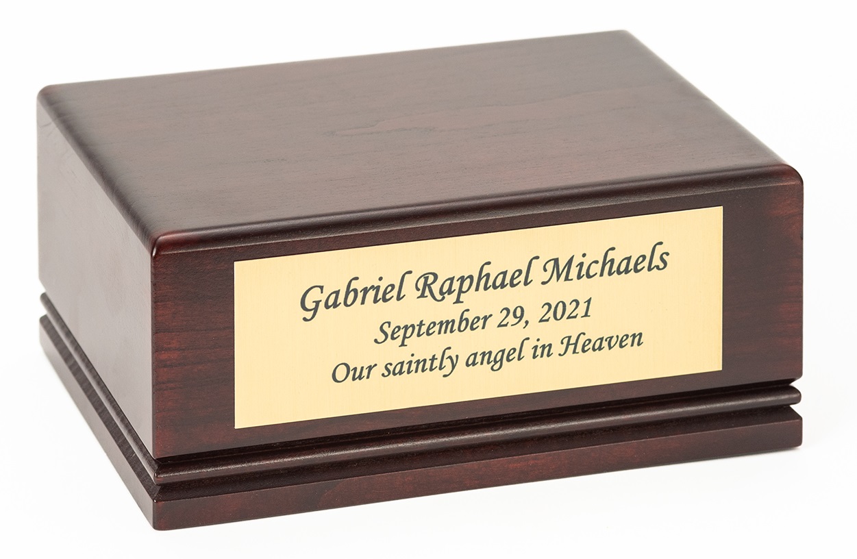 Amish wood urn box cropped